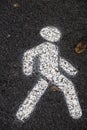 Pedestrian signsÃ¯Â¼Åsigns of humen on the road in the park